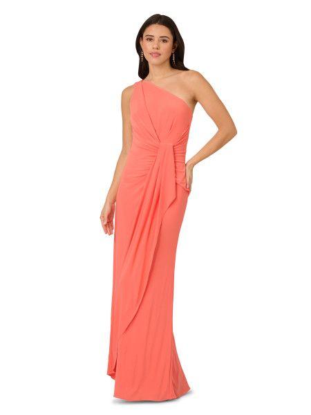 One Shoulder Jersey Dress by ADRIANNA PAPELL