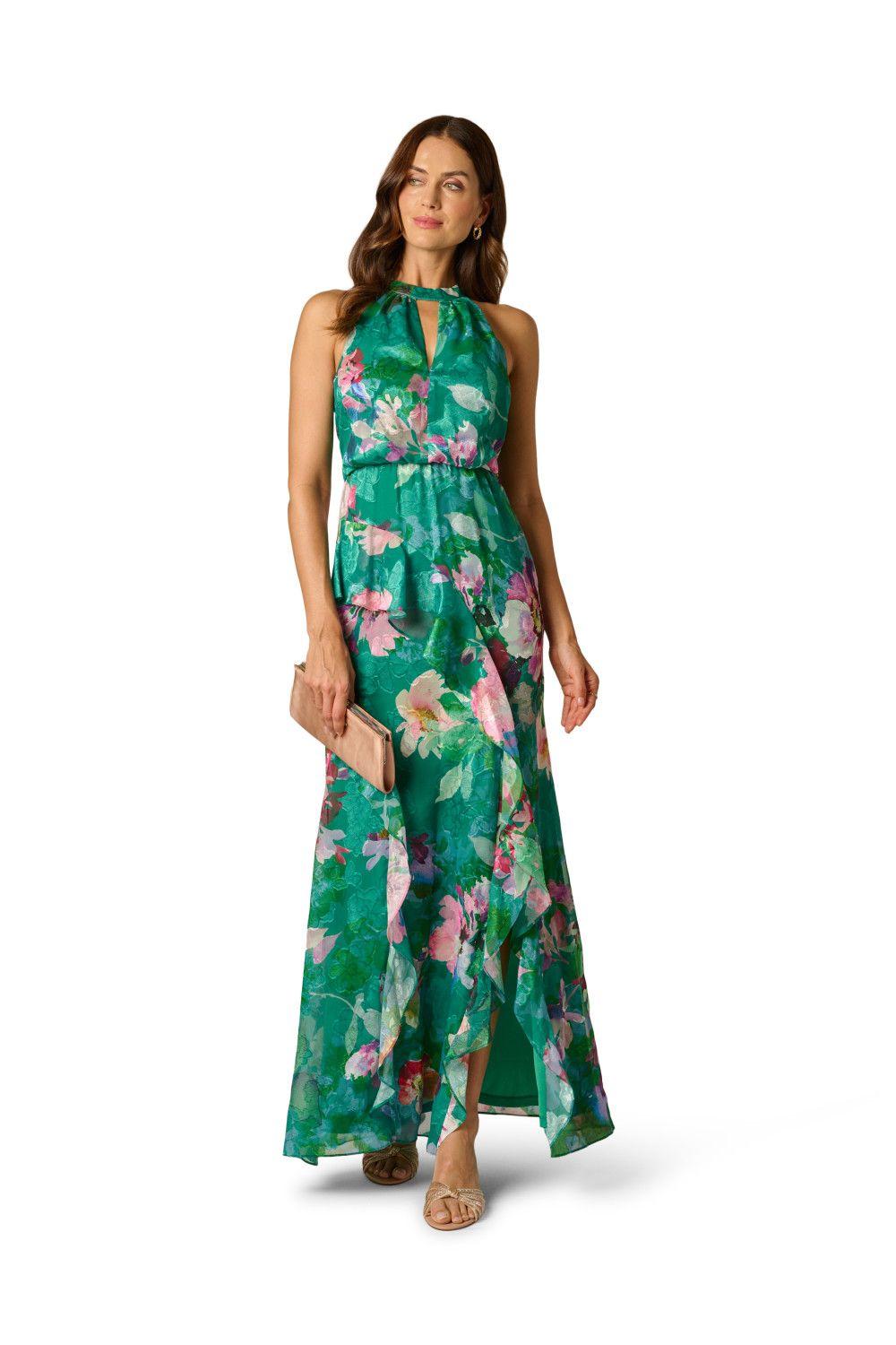 Printed Mermaid Dress by ADRIANNA PAPELL