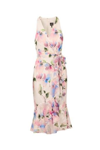 Printed high-low dress by ADRIANNA PAPELL