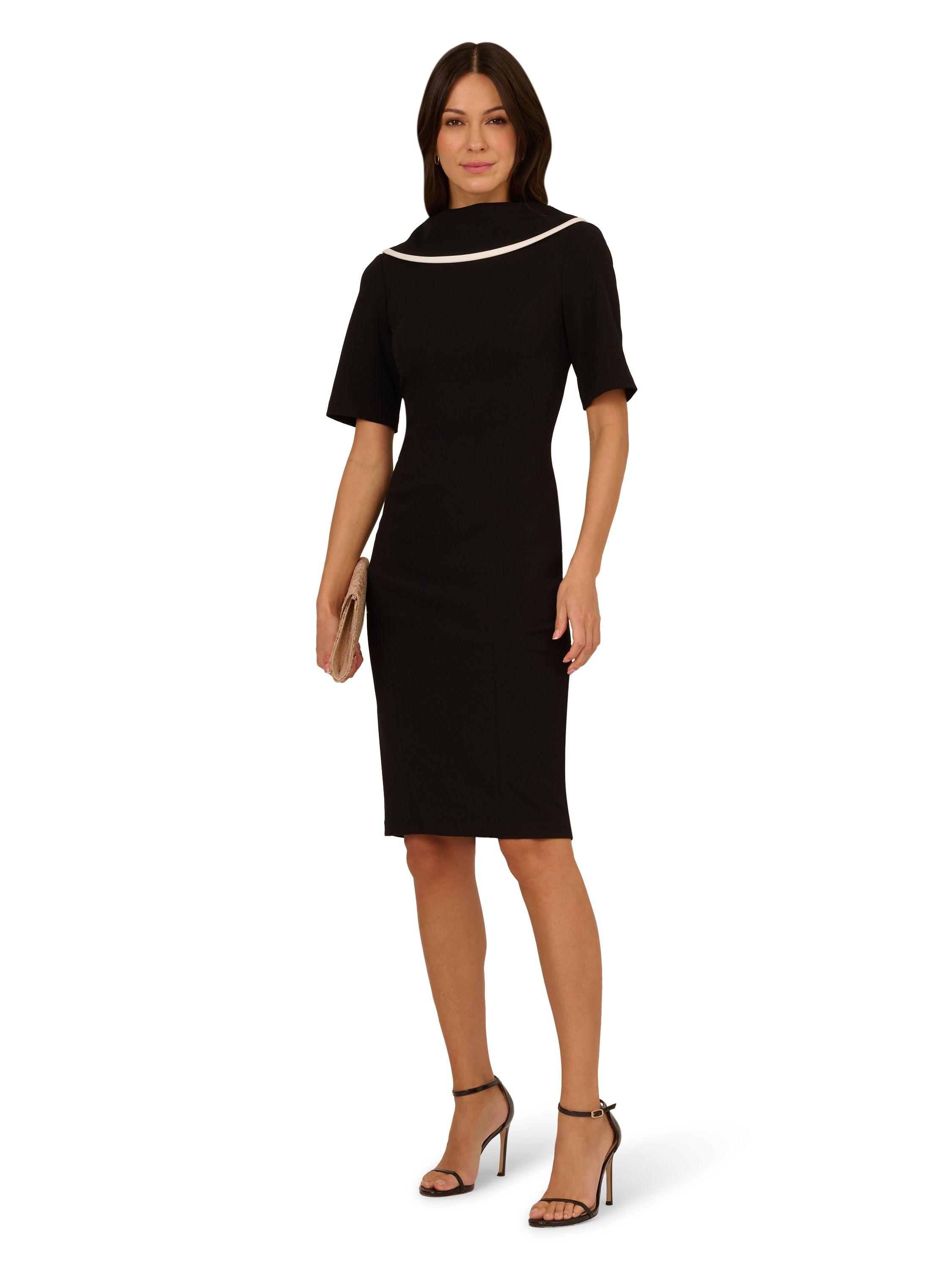 Roll Neck Sheath With V Back by ADRIANNA PAPELL