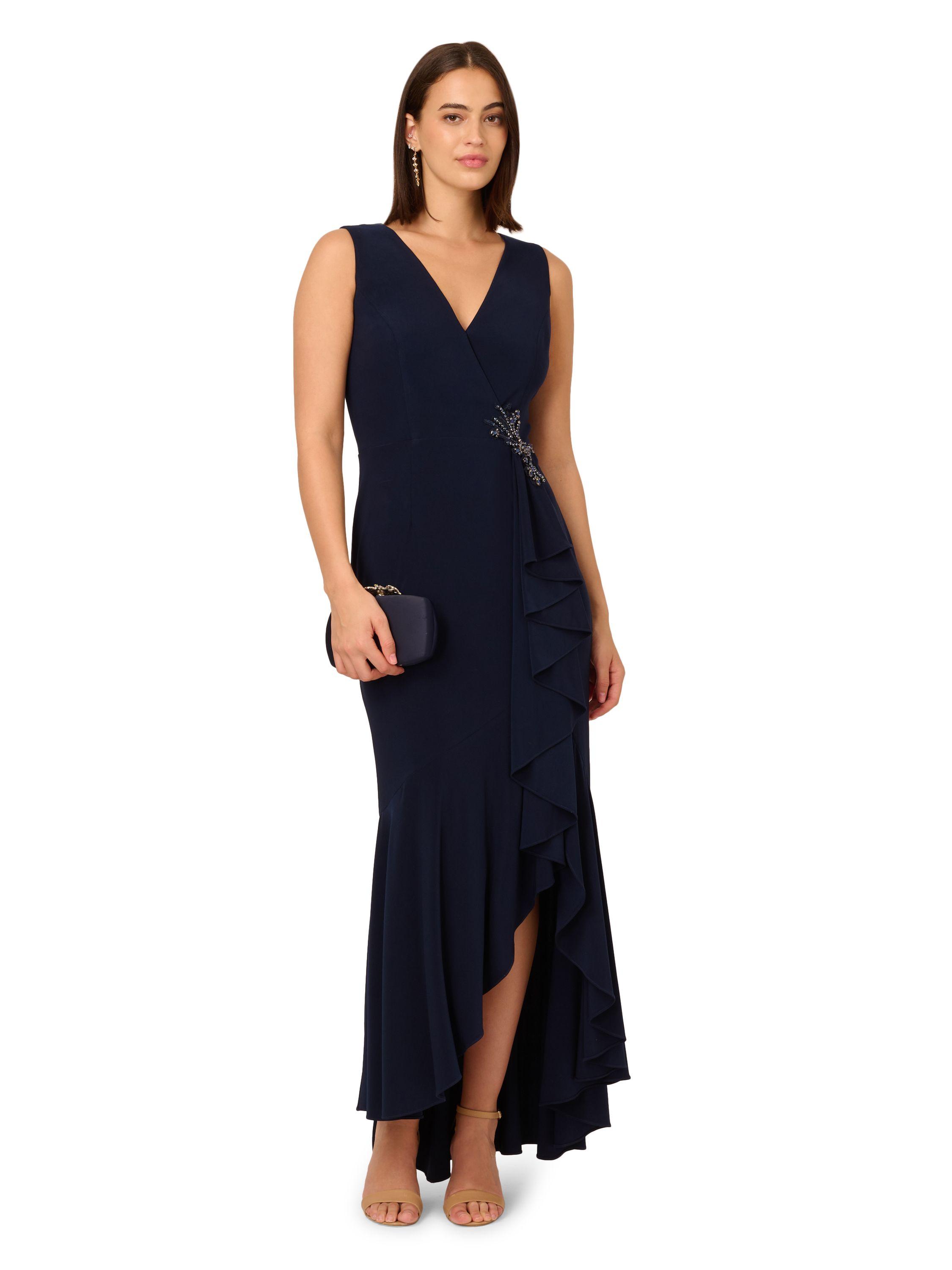 Ruffle Flounce Jersey Gown by ADRIANNA PAPELL