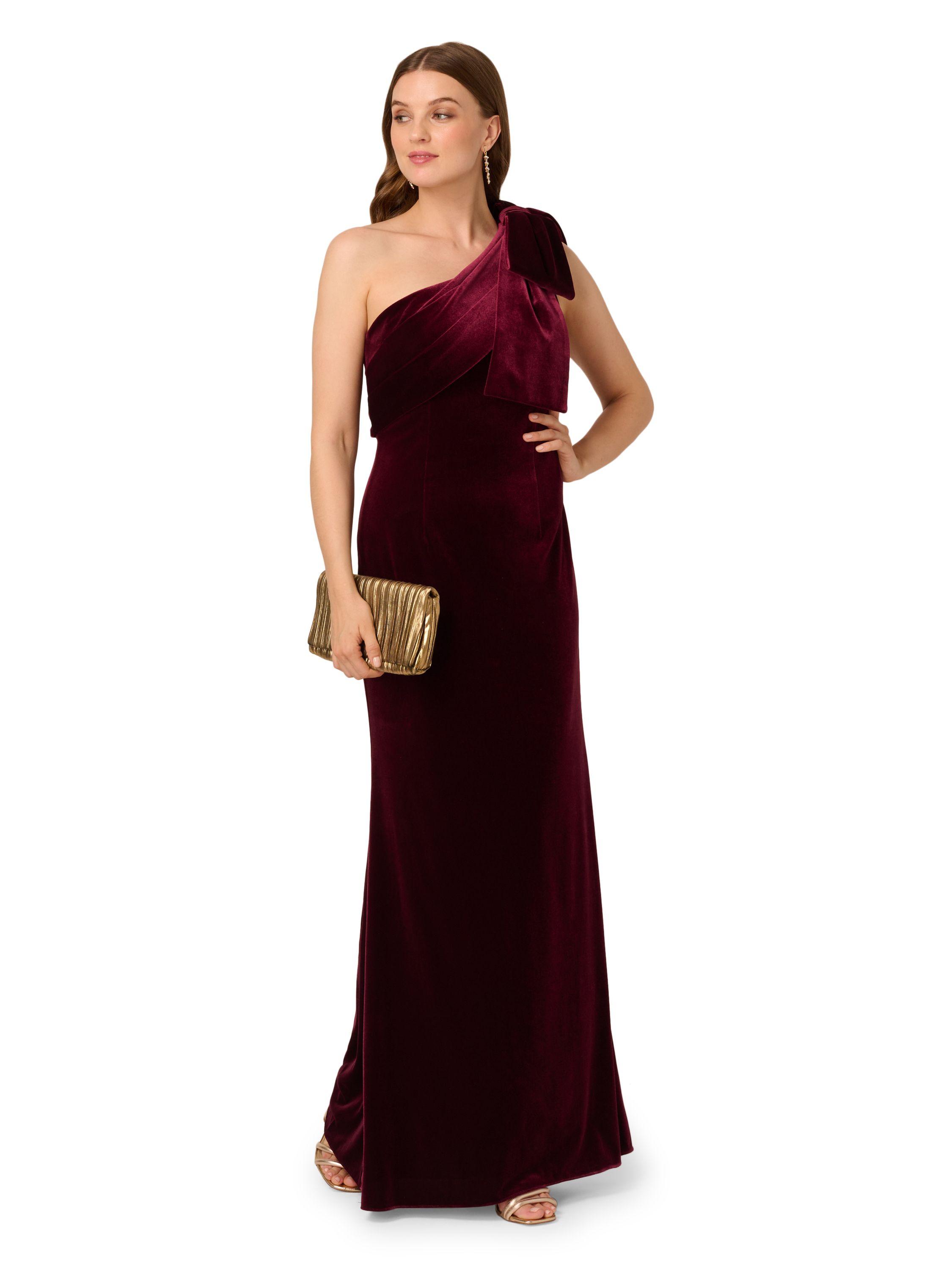 Velvet One Shoulder Gown by ADRIANNA PAPELL