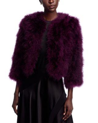 Esti Marabou Feather Jacket by ADRIENNE LANDAU