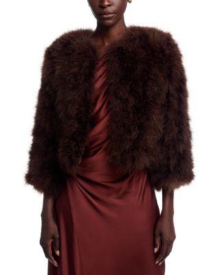Esti Marabou Feather Jacket by ADRIENNE LANDAU