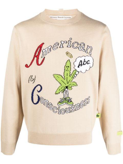 American Consciousness crew-neck jumper by ADVISORY BOARD CRYSTALS