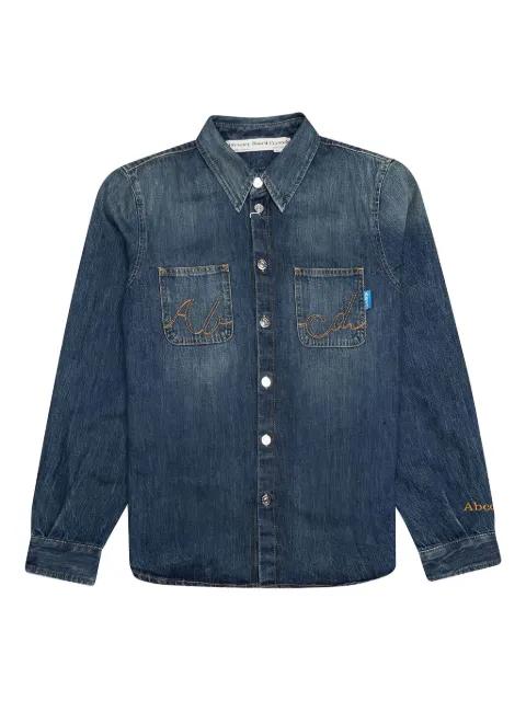 embroidered-pocket denim shirt by ADVISORY BOARD CRYSTALS