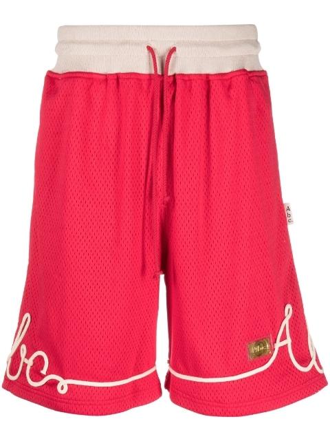 logo-appliqué track shorts by ADVISORY BOARD CRYSTALS
