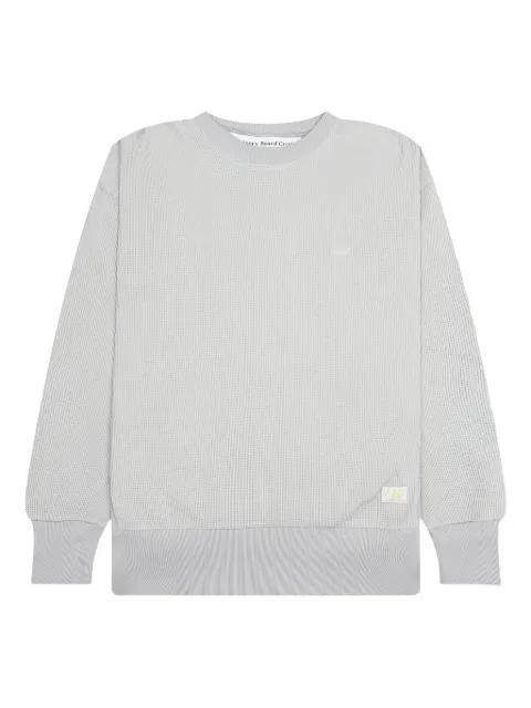 waffle-texture crew neck sweatshirt by ADVISORY BOARD CRYSTALS