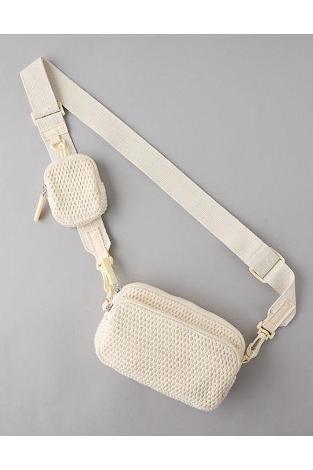 AE Crochet Belt Bag Women's White One Size by AE