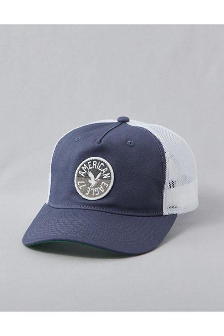 AE Good Vibes Twill Trucker Hat Men's Navy One Size by AE
