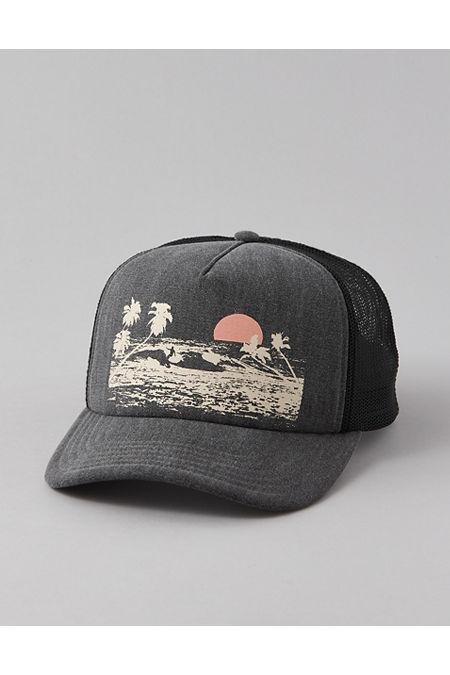 AE Graphic Trucker Hat Men's Black One Size by AE