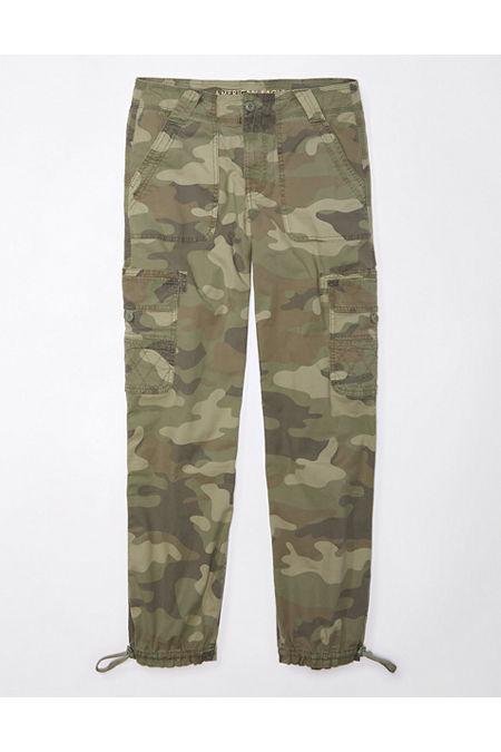 AE Snappy Stretch Convertible Baggy Cargo Jogger Women's Camo Green 12 Regular by AE