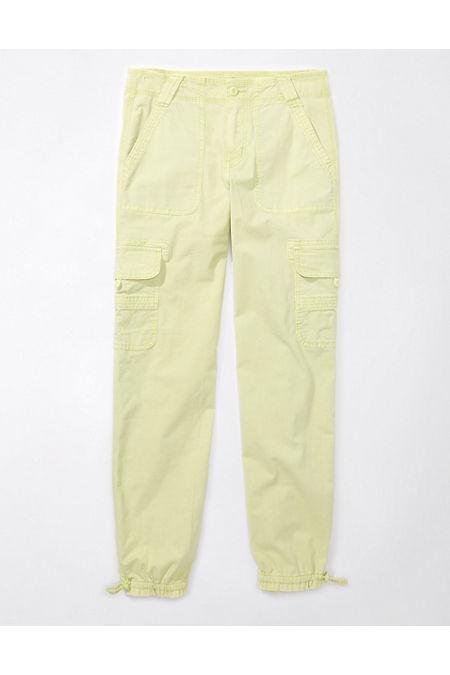 AE Snappy Stretch Convertible Baggy Cargo Jogger Women's Citron 0 Regular by AE
