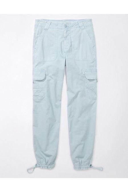 AE Snappy Stretch Convertible Baggy Cargo Jogger Women's Light Blue 16 Long by AE