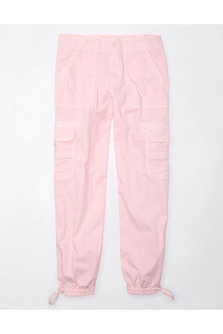 AE Snappy Stretch Convertible Baggy Cargo Jogger Women's Light Pink 20 Regular by AE
