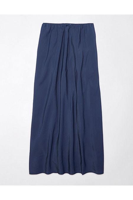 AE Stretch High-Waisted Maxi Skirt Women's Blue S by AE