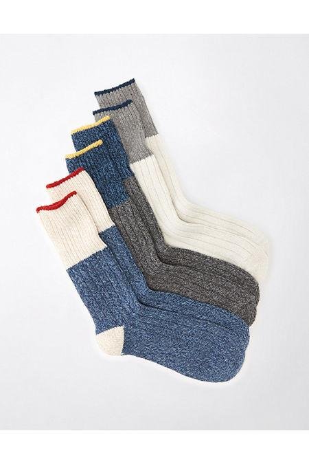 AE Striped-Cuff Boot Socks 3-Pack Men's Multi One Size by AE