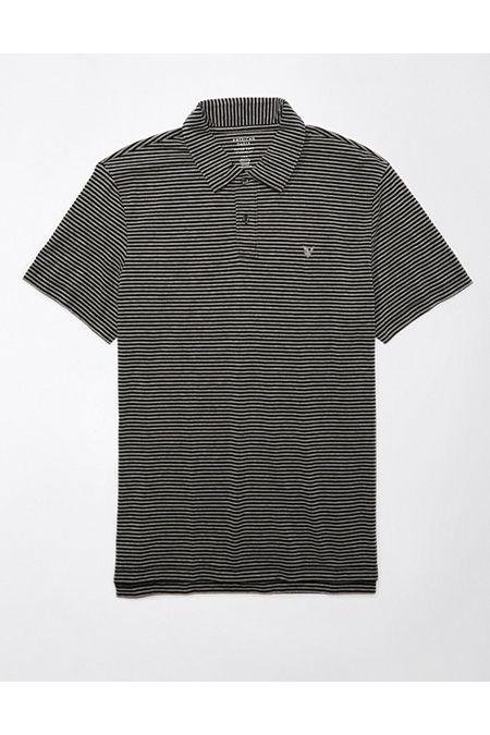 AE Striped Polo Shirt Men's Gray XL by AE