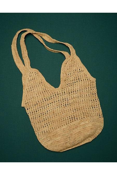 AE77 Premium Crochet Tote NULL Natural One Size by AE