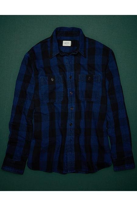 AE77 Premium Flannel Shirt NULL Navy XS by AE