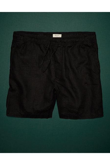 AE77 Premium Linen Pull-On Short NULL Black S by AE