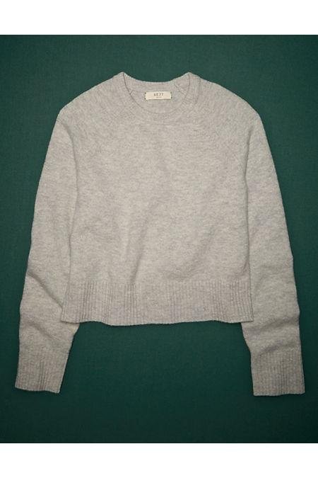 AE77 Premium Oversized Cropped Cashmere Sweater NULL Gray M by AE