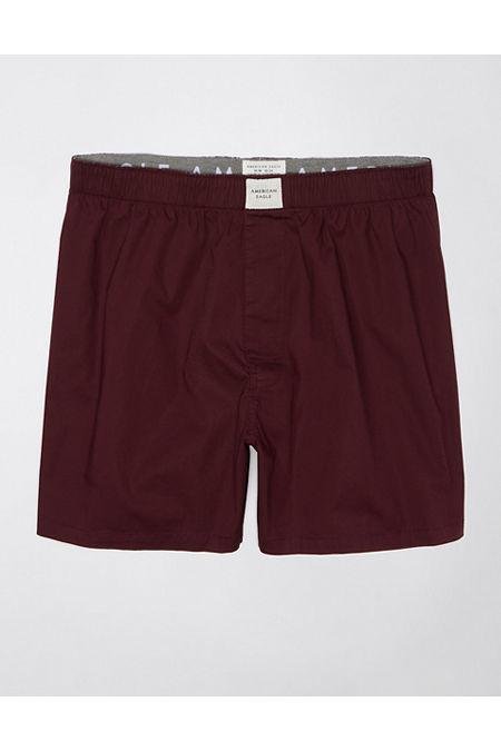 AEO Solid Stretch Boxer Short Men's Maroon M by AE