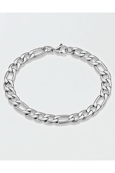 West Coast Jewelry Stainless Steel 8mm Figaro Chain Bracelet Men's Silver One Size by AE