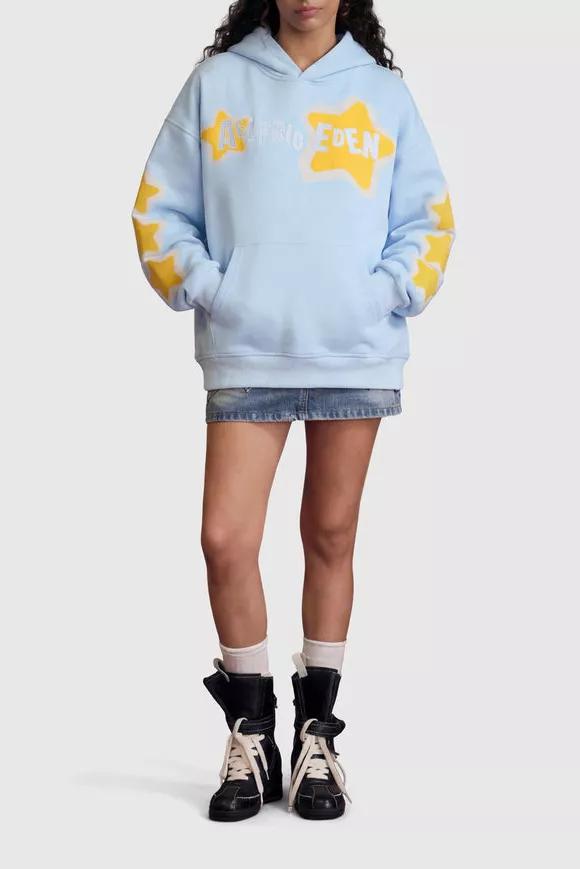 Aelfric Eden Oversized Embroidered Star Pullover Hoodie by AELFRIC EDEN