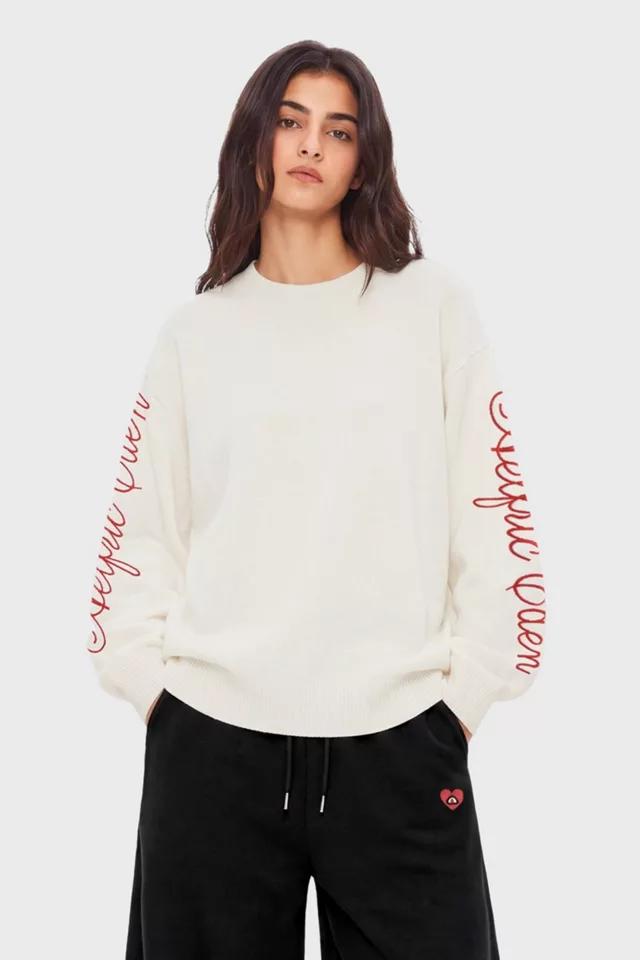 Aelfric Eden Script Embroidery Sweater by AELFRIC EDEN