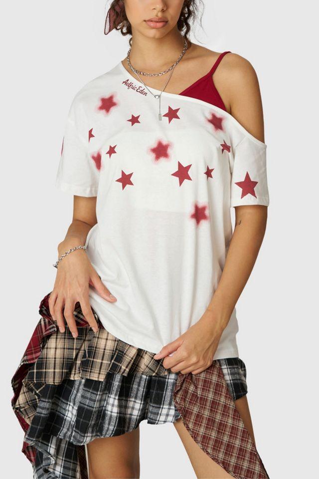 Aelfric Eden Star Graphic Off-The-Shoulder Tee by AELFRIC EDEN