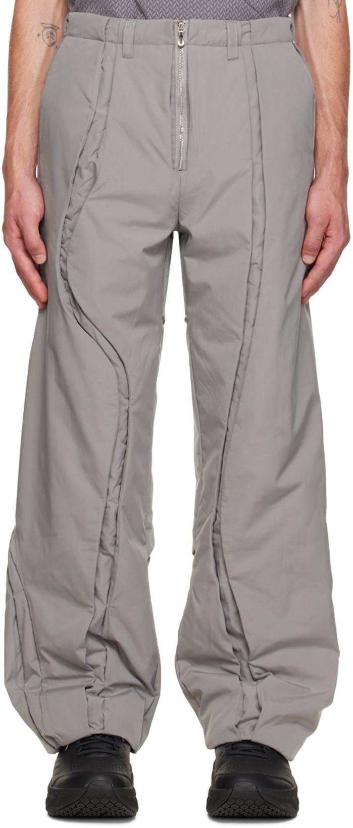 Gray Spin Crevice Trousers by AENRMOUS