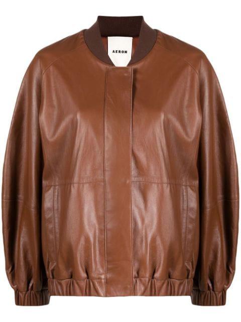 Bloom lambskin bomber jacket by AERON