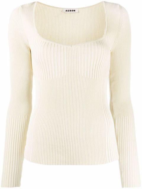 Deven ribbed-knit jumper by AERON