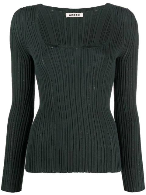 Finesse ribbed-knit jumper by AERON
