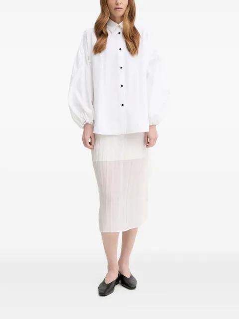 balloon-sleeve button-front shirt by AERON