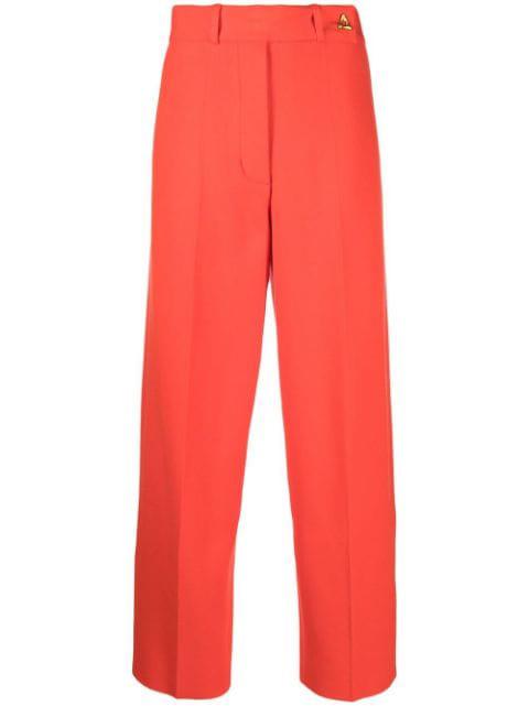 fine-knit felted cropped trousers by AERON