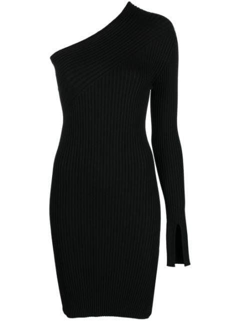 off-shoulder rib-knit minidress by AERON