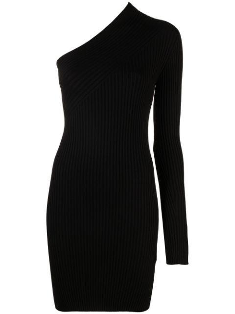 one-shoulder knitted minidress by AERON