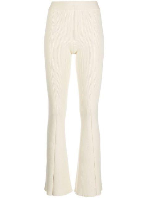 ribbed-knit flared trousers by AERON