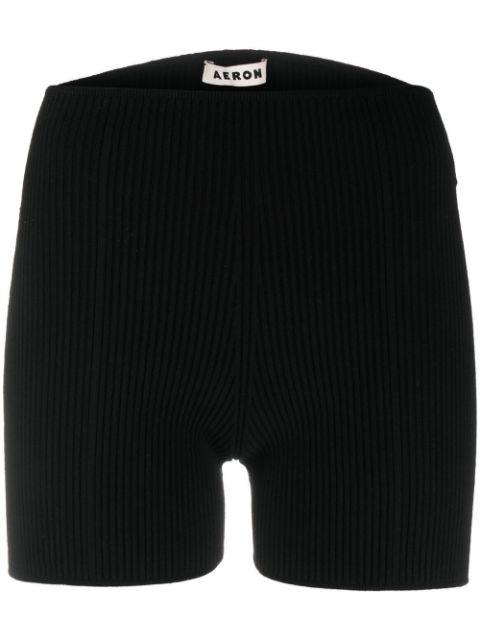 ribbed-knit mini shorts by AERON