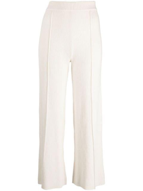 straight-leg merino-cashmere trousers by AERON
