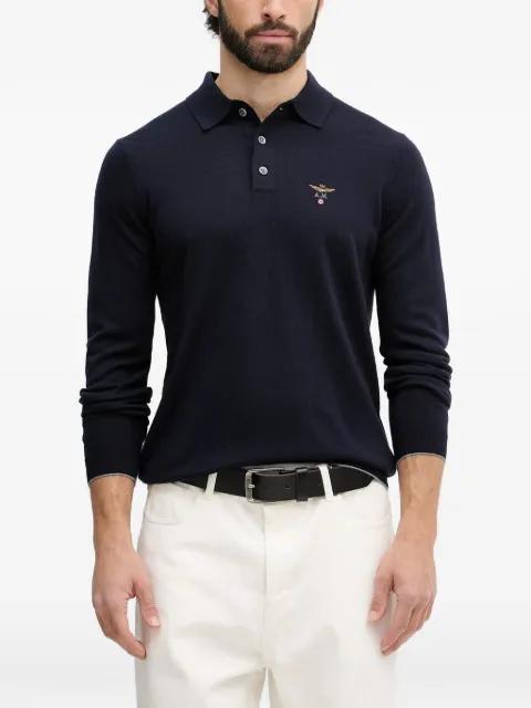 logo-embroidered long-sleeve sweater by AERONAUTICA MILITARE