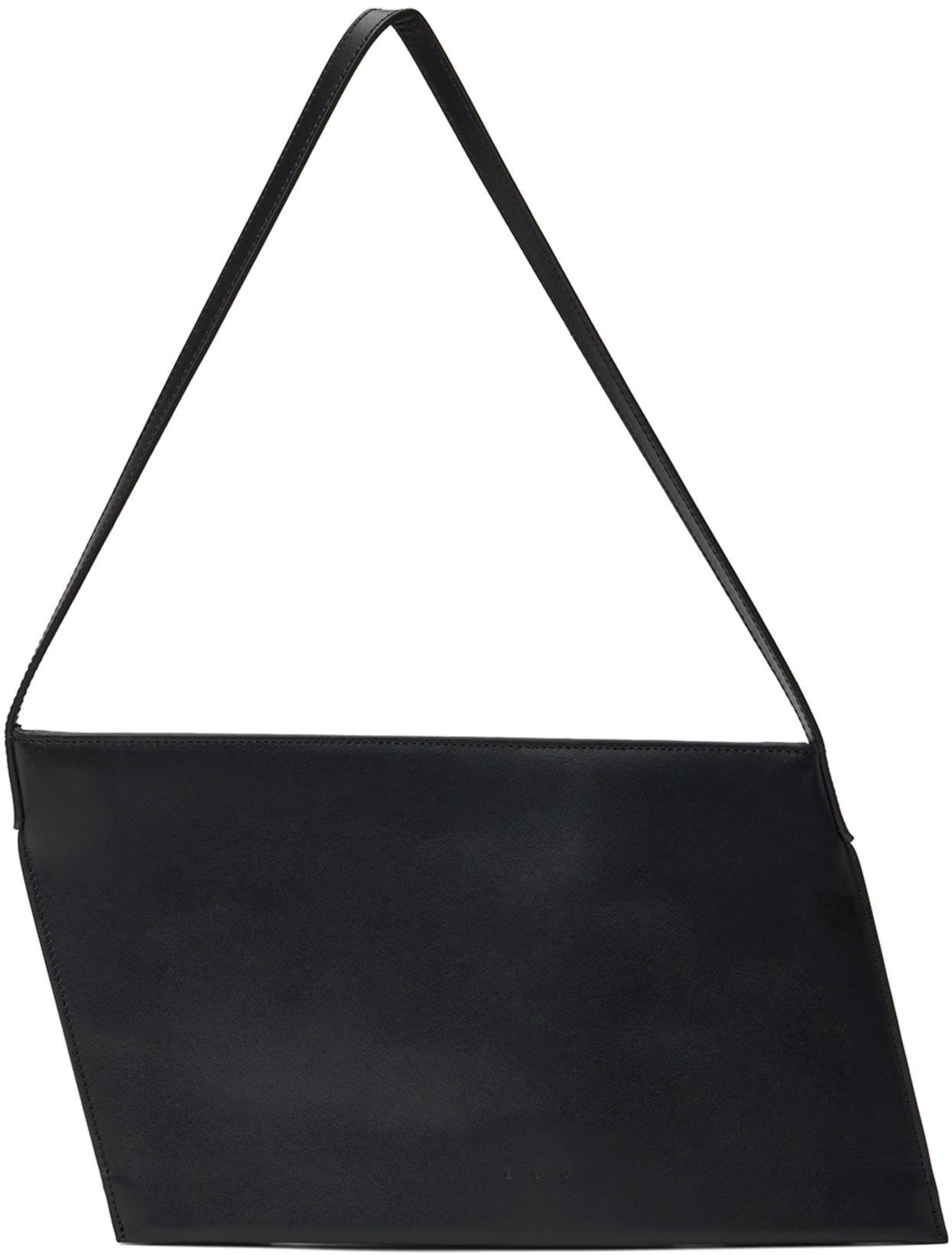 Black Angle Clutch Shoulder Bag by AESTHER EKME