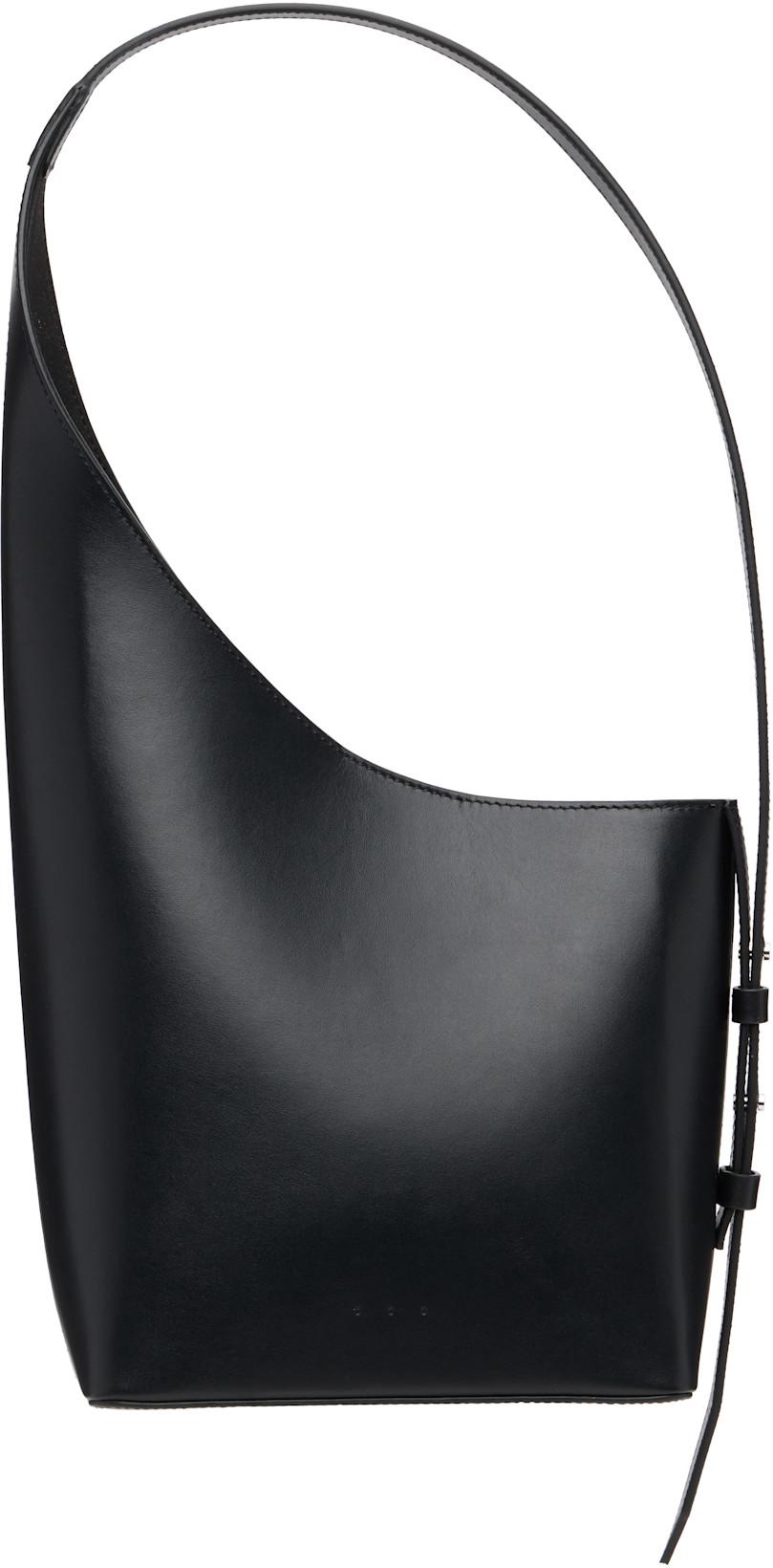 Black Demi Lune Bag by AESTHER EKME