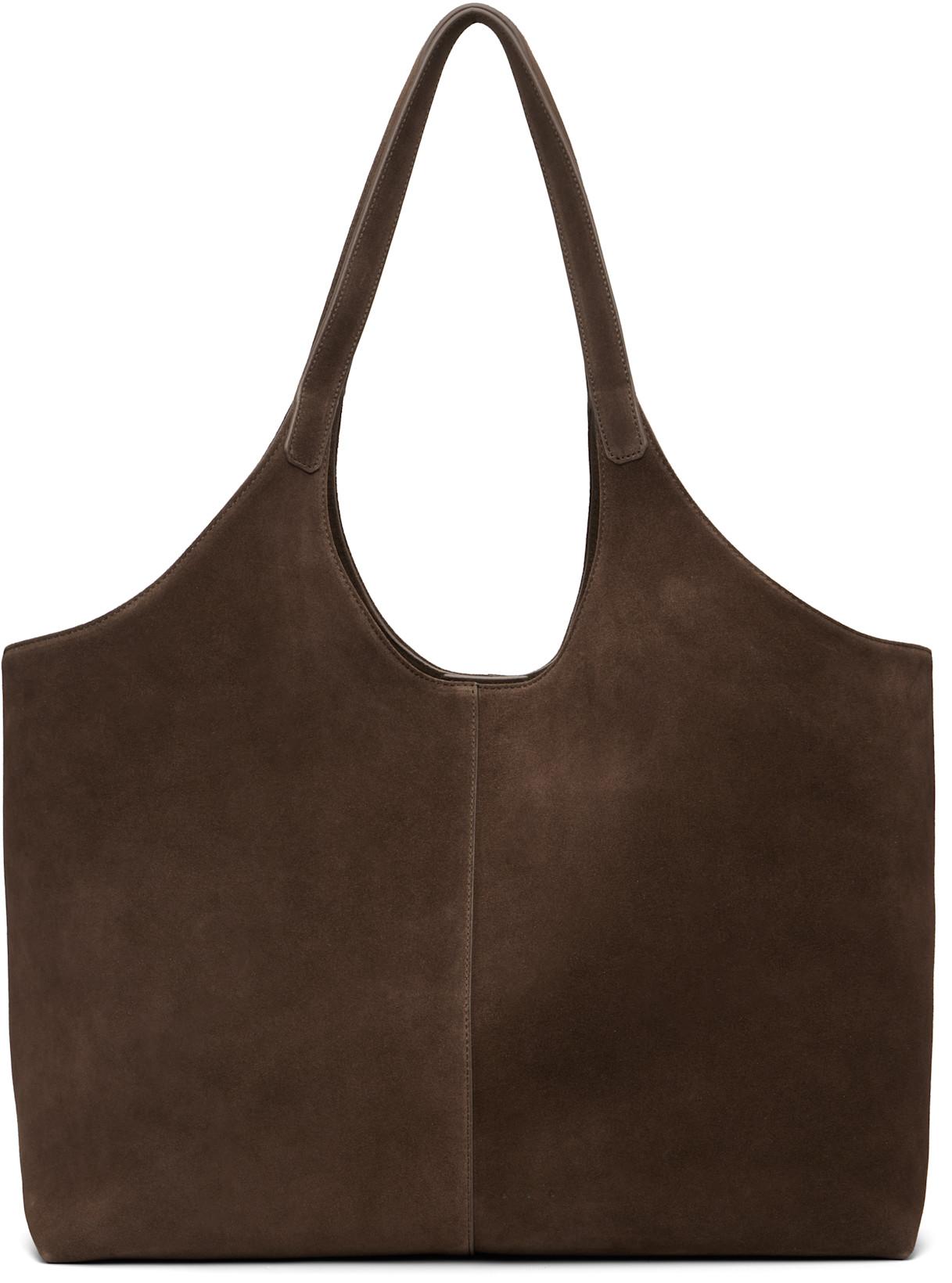 Brown Cabas Supple XL Tote by AESTHER EKME