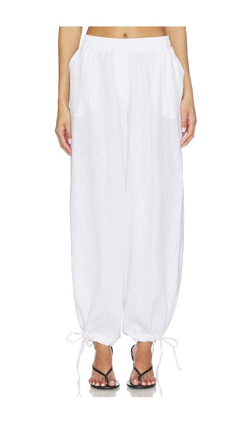 AEXAE Linen Balloon Pant in White by AEXAE