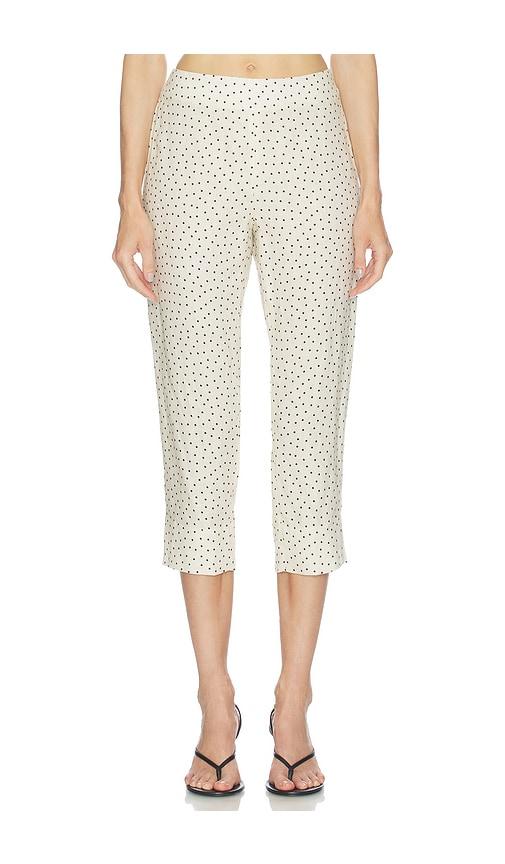 AEXAE Linen Capri Pant in Cream by AEXAE