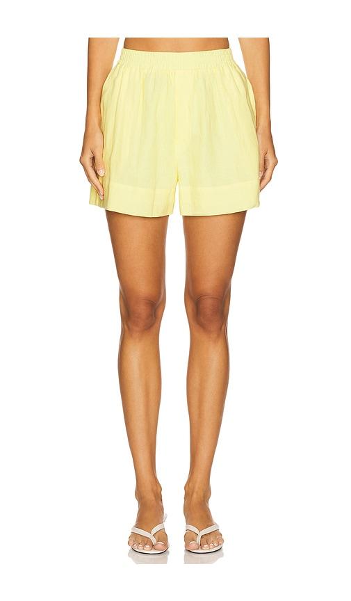 AEXAE Linen Waistband Short in Yellow by AEXAE