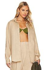 AEXAE Linen Woven Shirt in Beige by AEXAE
